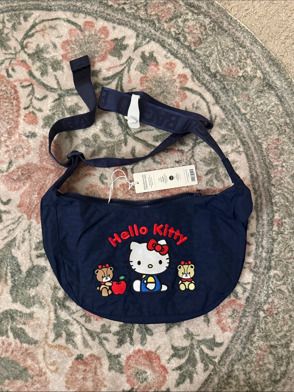 BAGGU Hello Kitty Medium Nylon Crescent Bag
